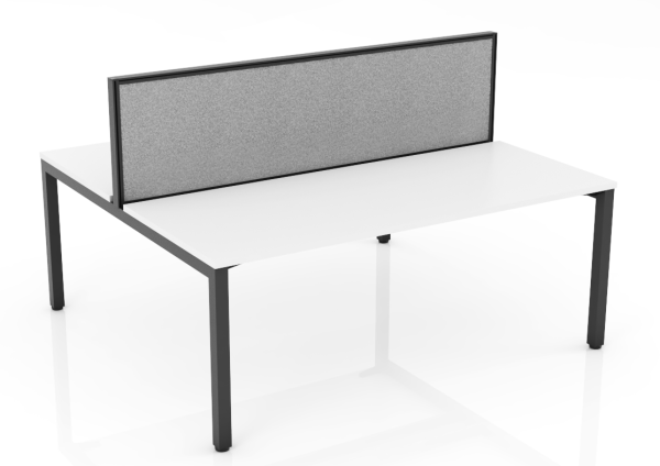 Axis Straight Desk White New Oak